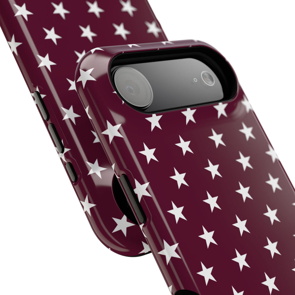 Maroon Stars Tough iPhone Case