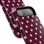 Maroon Stars Tough iPhone Case