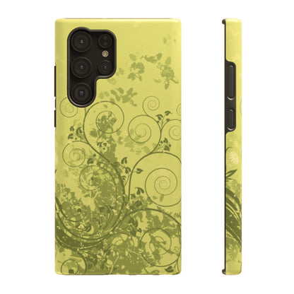 Green Bloom Tough Samsung Case