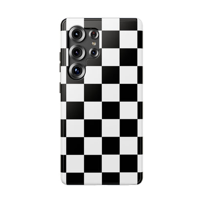 Black Grid Tough Samsung Case