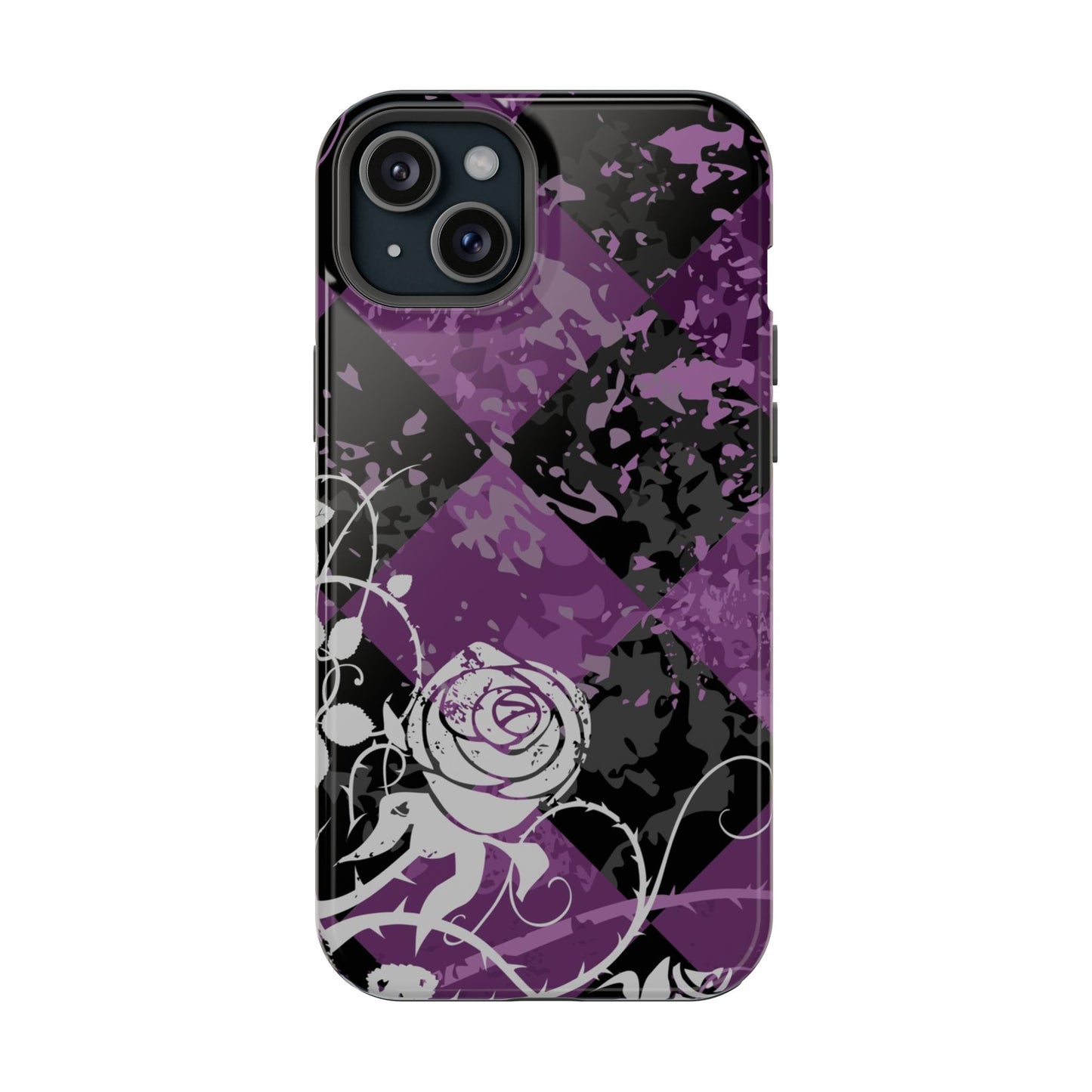 Checkered Rose Tough iPhone Case