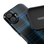 Blue Plaid Tough iPhone Case