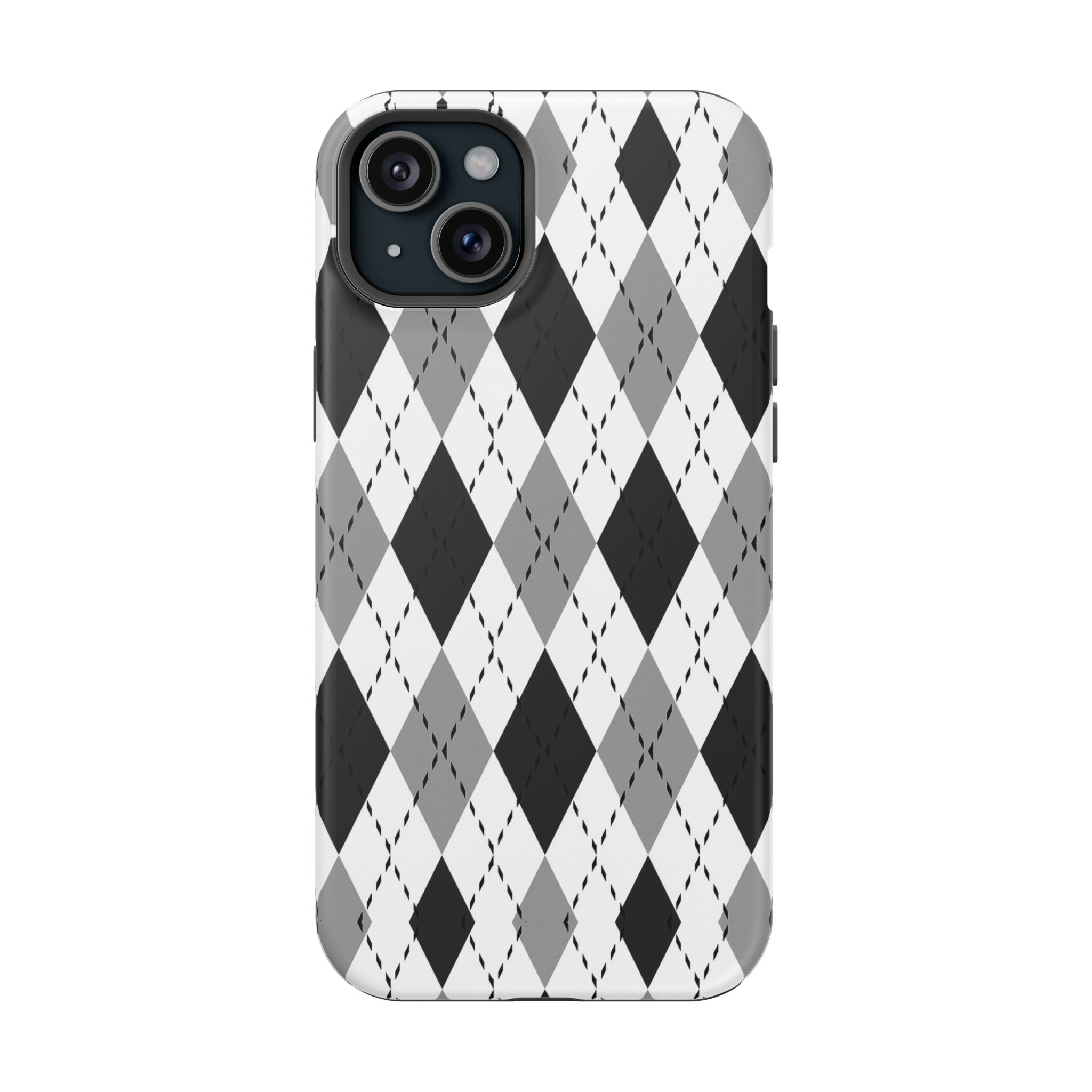 Monochrome Argyle Tough iPhone Case