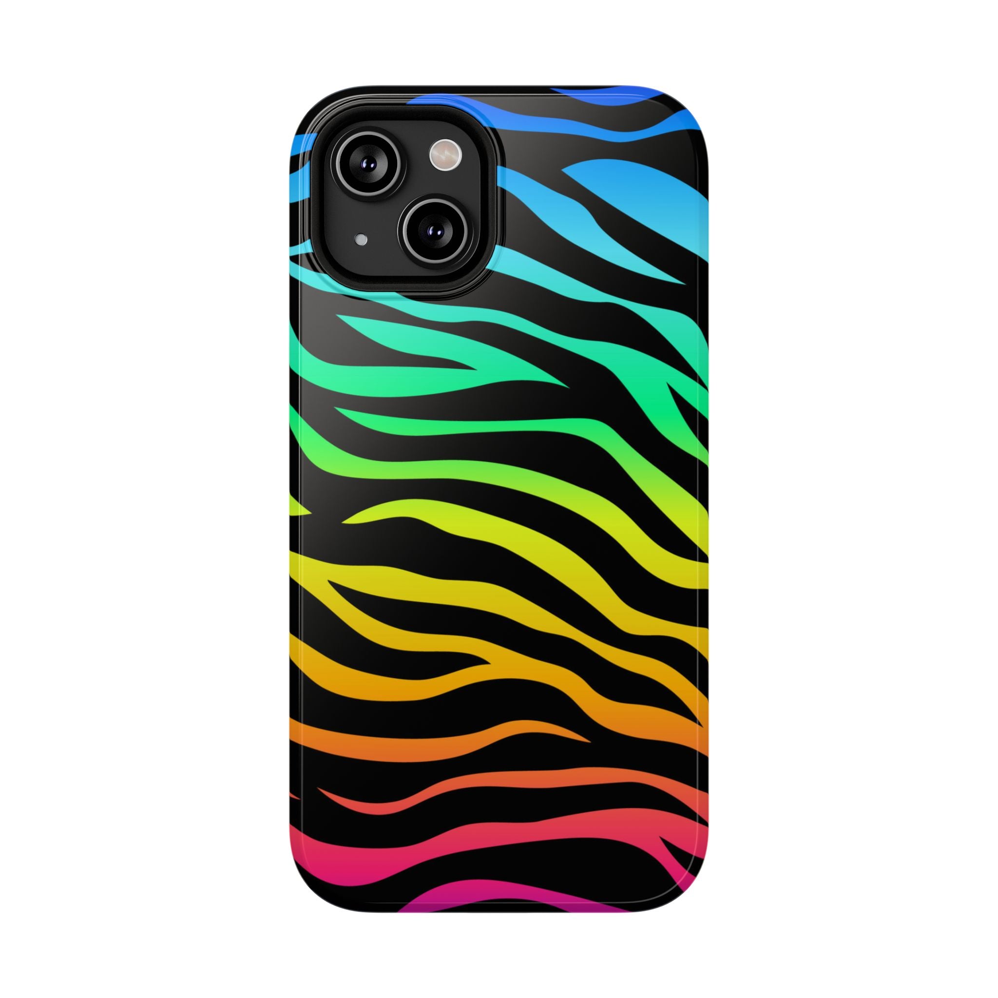 Neon Stripes Tough iPhone Case