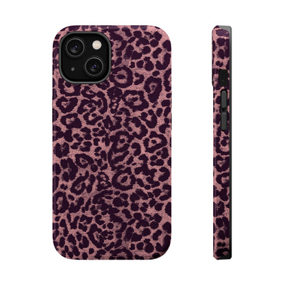 Purple Leopard MagSafe Tough iPhone Case