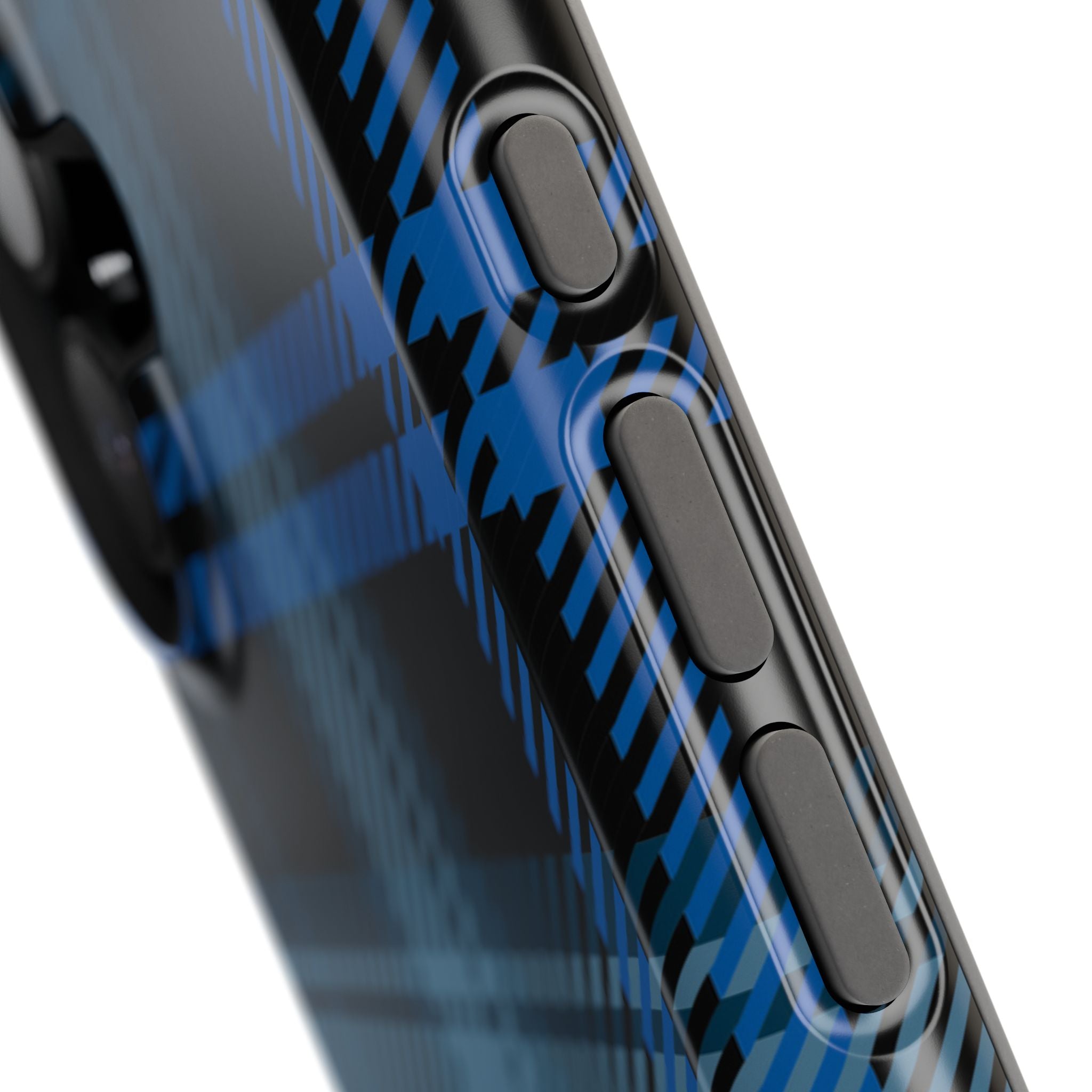 Blue Plaid Tough iPhone Case