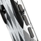 Monochrome Argyle Tough iPhone Case
