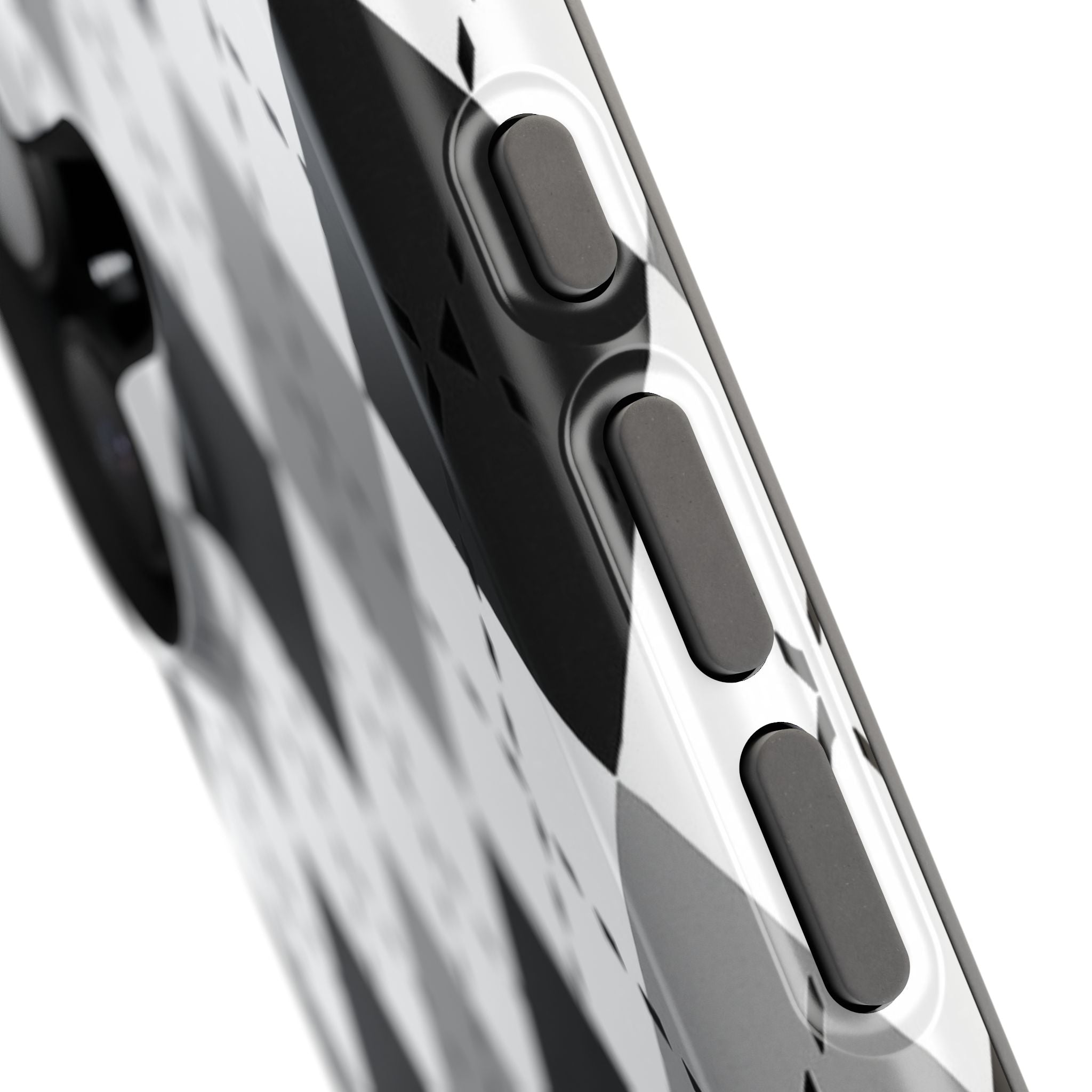 Monochrome Argyle Tough iPhone Case