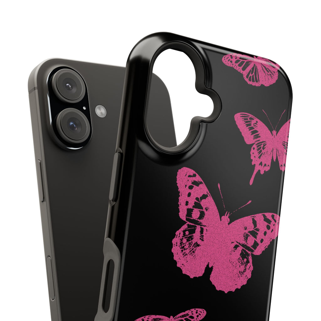 Pink Butterflies Tough iPhone Case