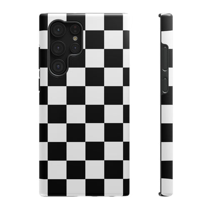 Black Grid Tough Samsung Case