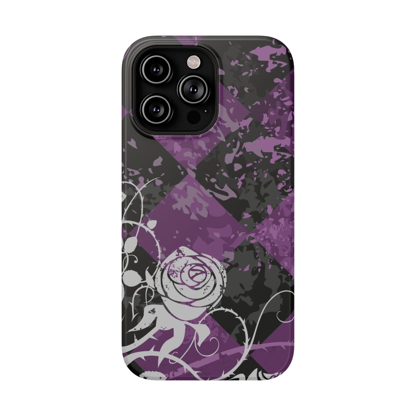 Checkered Rose Tough iPhone Case