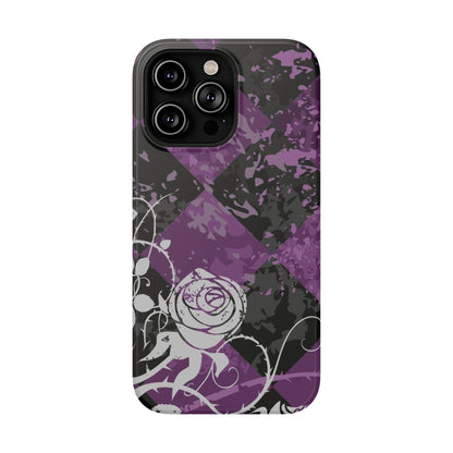 Checkered Rose Tough iPhone Case
