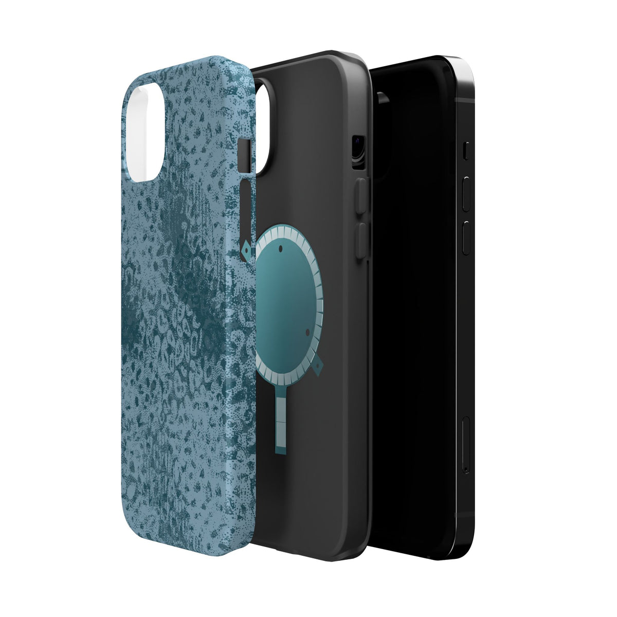 Blue Leopard MagSafe Tough iPhone Case