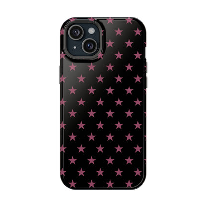 Burgundy Stars MagSafe Tough iPhone Case