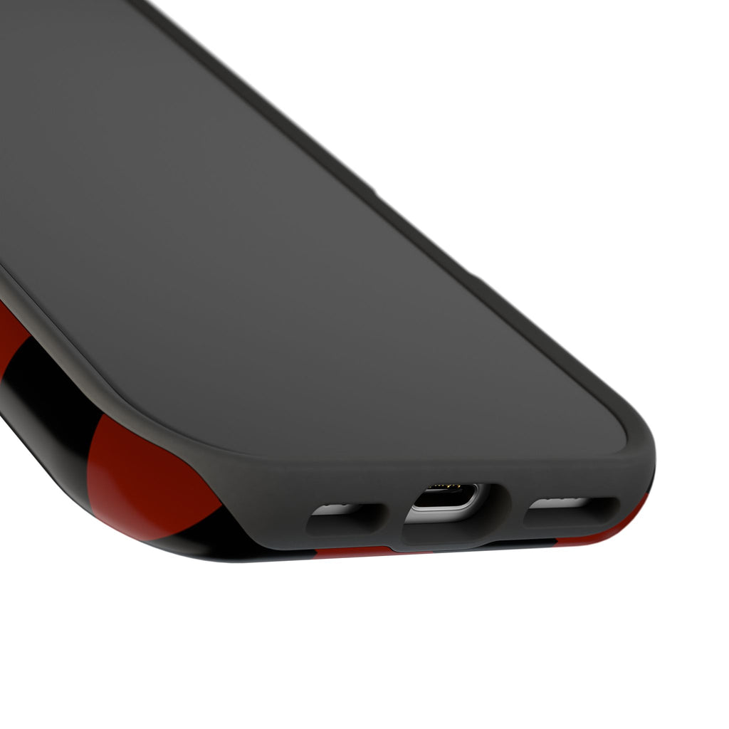 Red Grid Tough iPhone Case