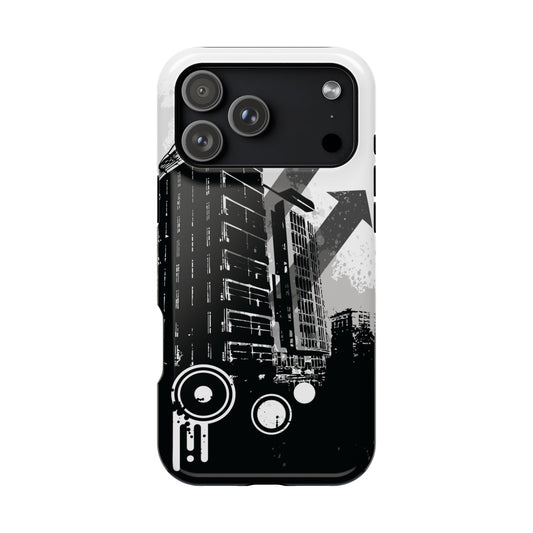 Monochrome City MagSafe Tough iPhone Case