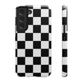 Black Grid Tough Samsung Case