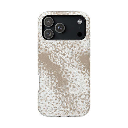White Leopard MagSafe Tough iPhone Case
