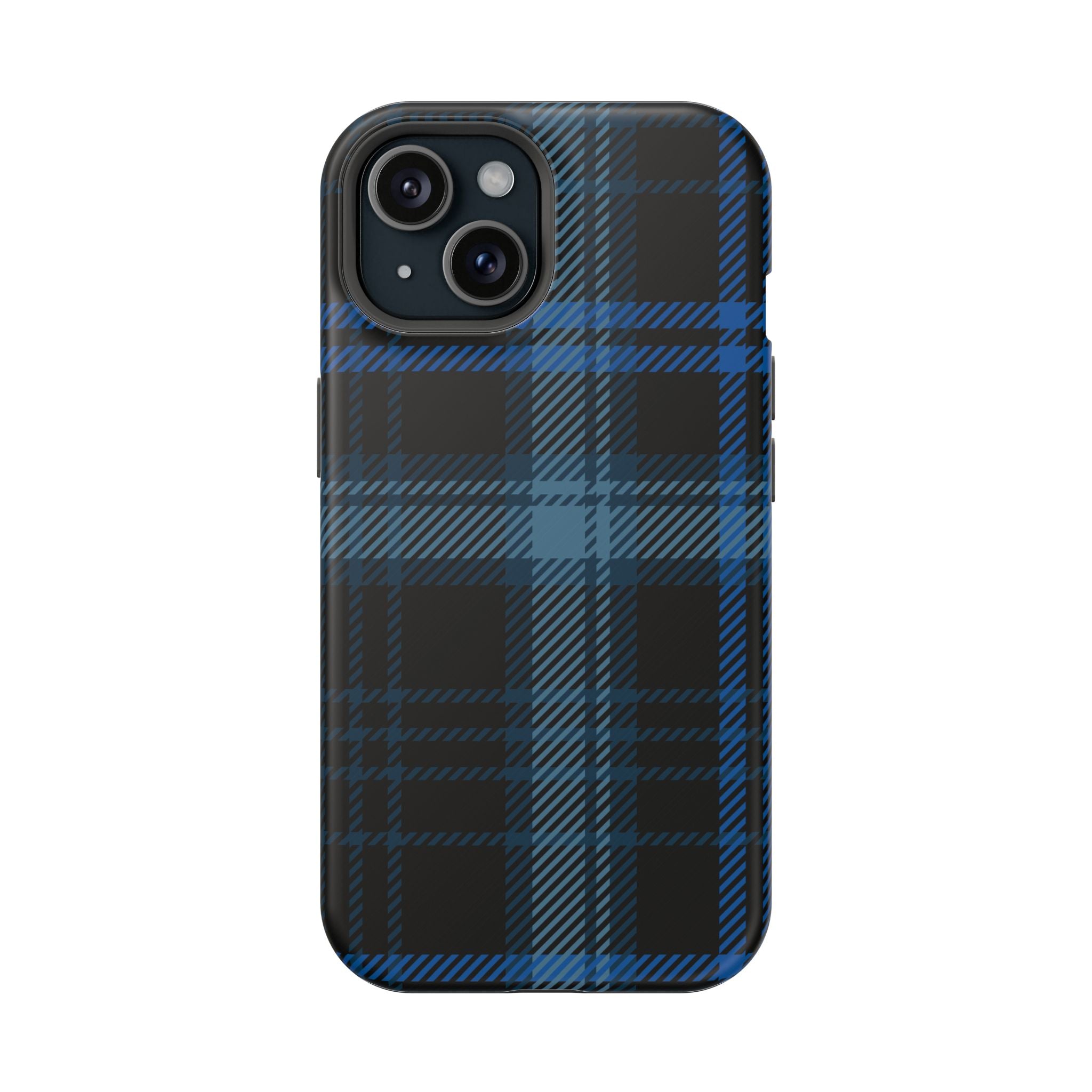 Blue Plaid Tough iPhone Case
