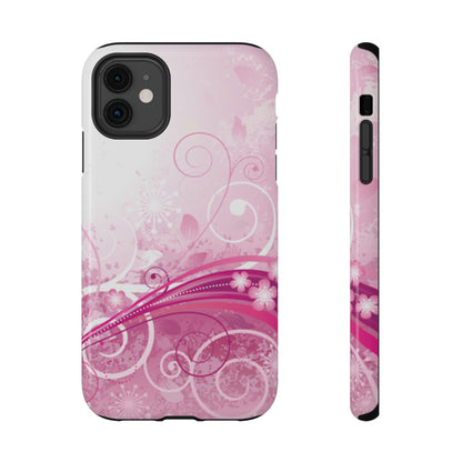 Pink Flowers Tough iPhone Case