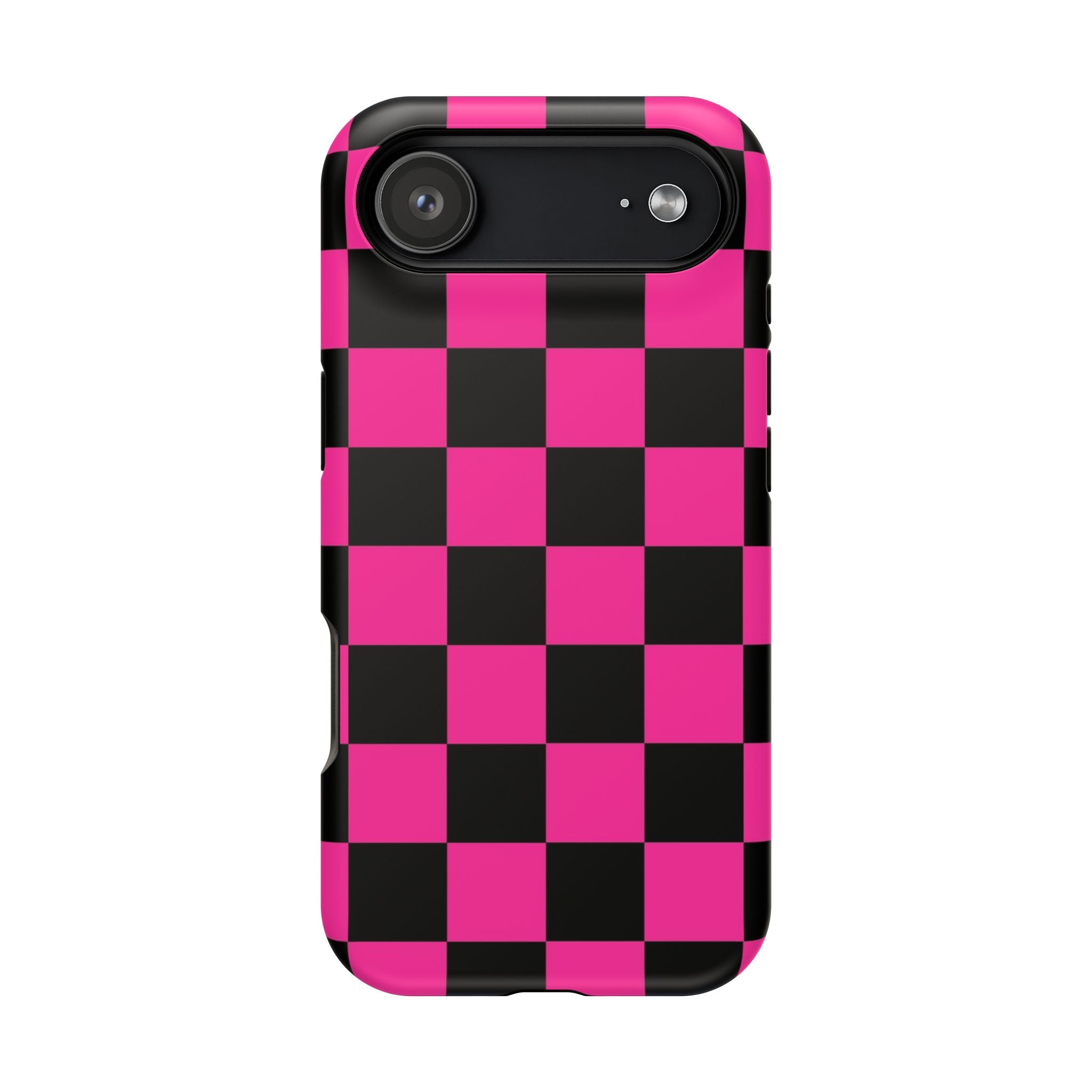 Pink Grid Tough iPhone Case