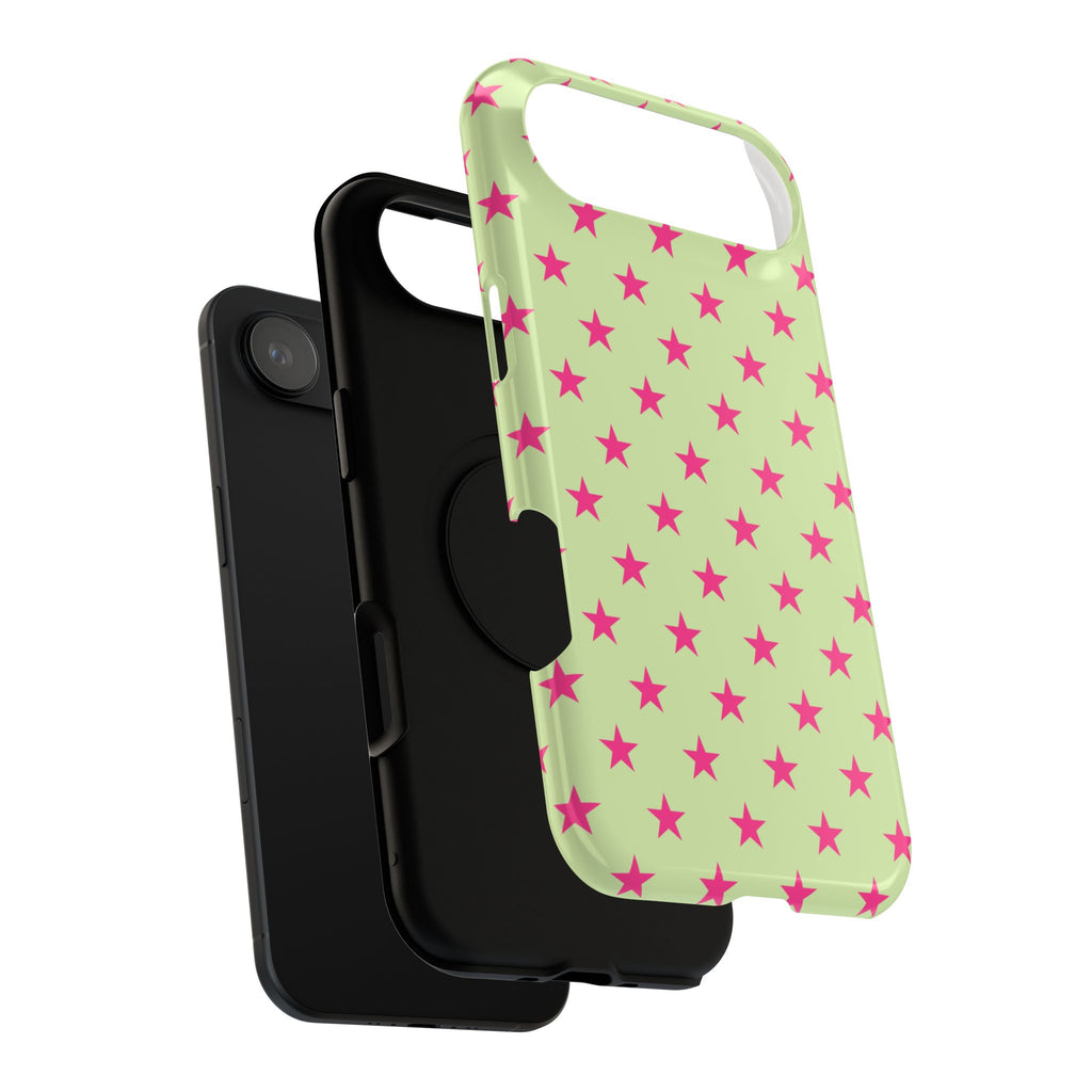 Lime Stars Tough iPhone Case