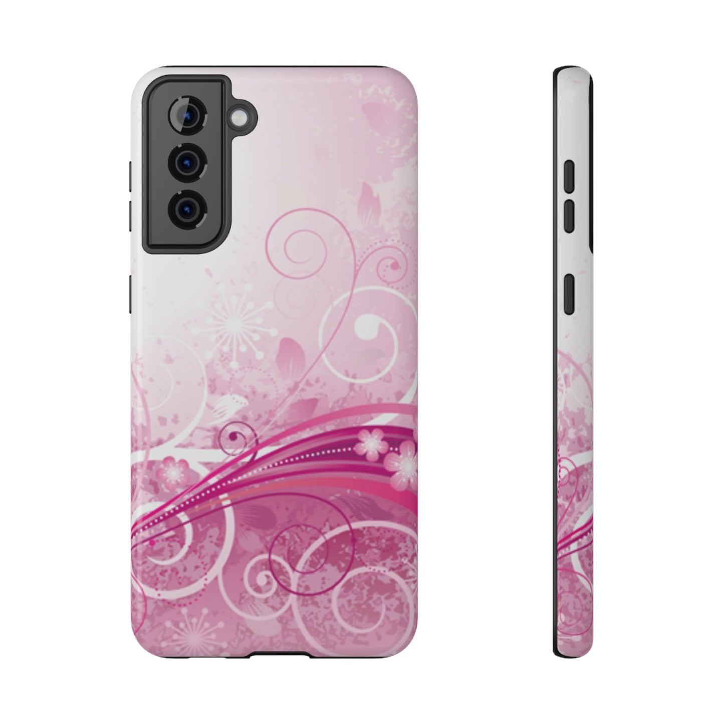 Pink Flowers Tough Samsung Case