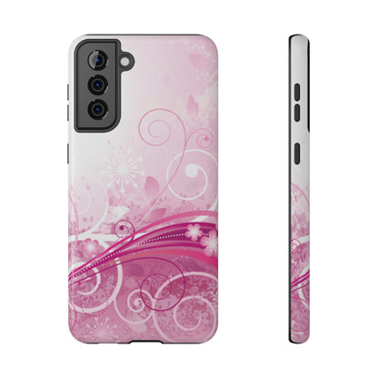 Pink Flowers Tough Samsung Case