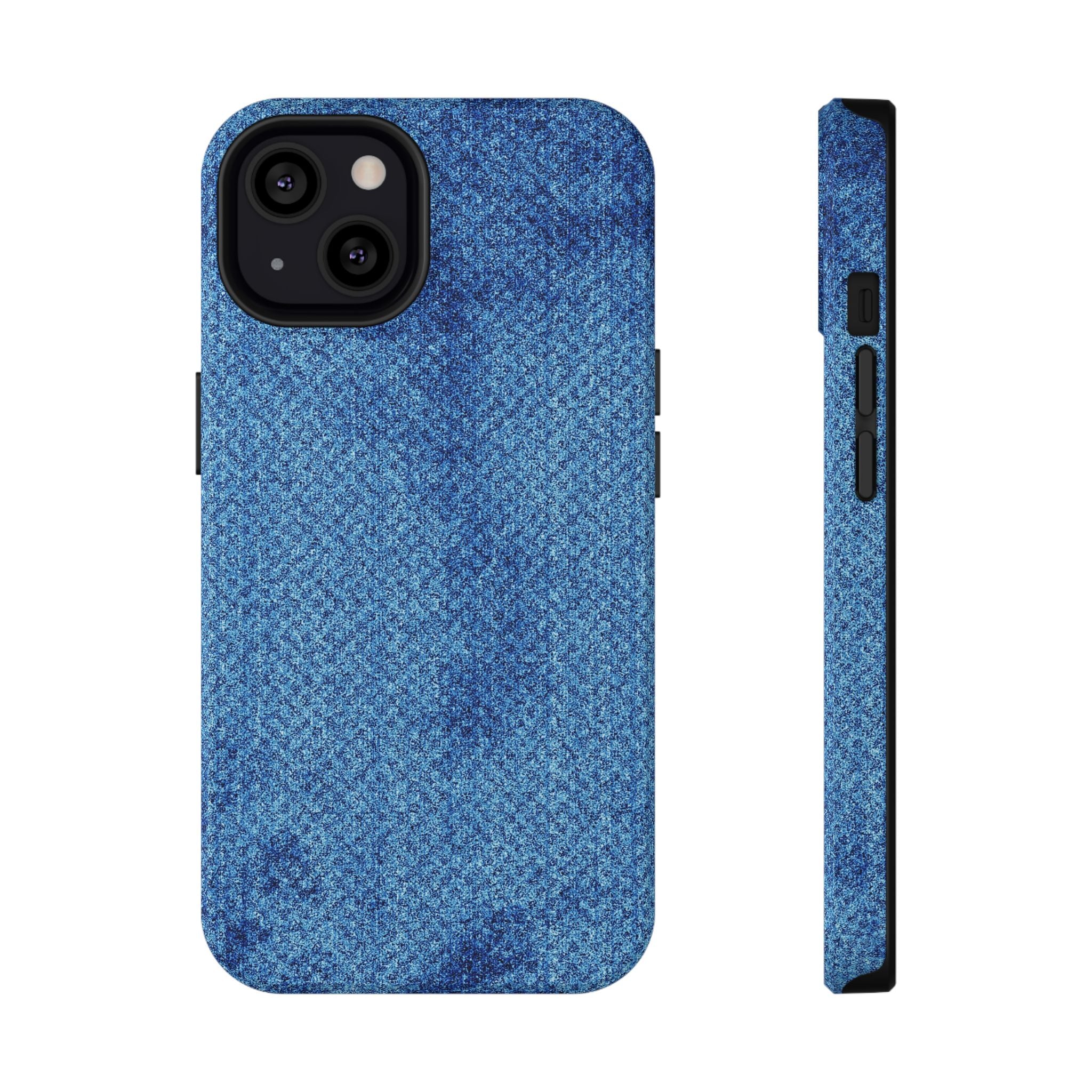 Blue Denim Tough iPhone Case