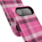 Pink Plaid Tough iPhone Case