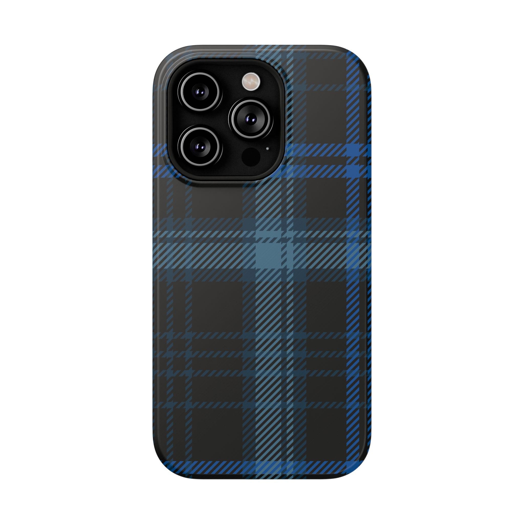 Blue Plaid Tough iPhone Case