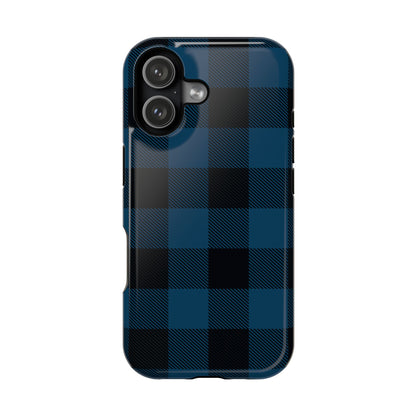Blue Flannel MagSafe Tough iPhone Case