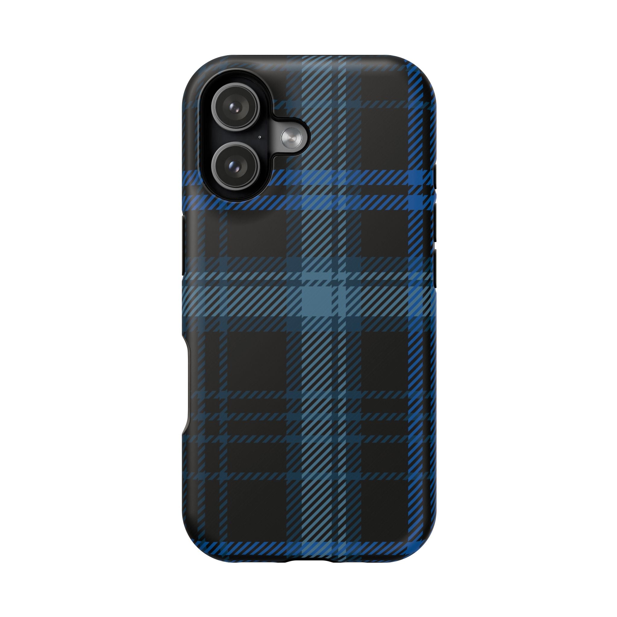 Blue Plaid Tough iPhone Case