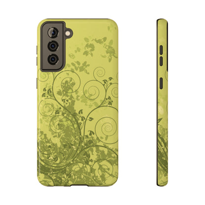 Green Bloom Tough Samsung Case