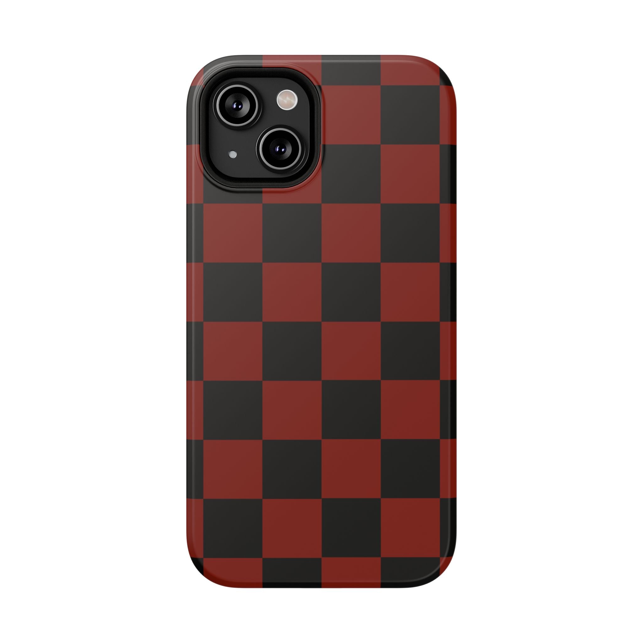Red Grid Tough iPhone Case