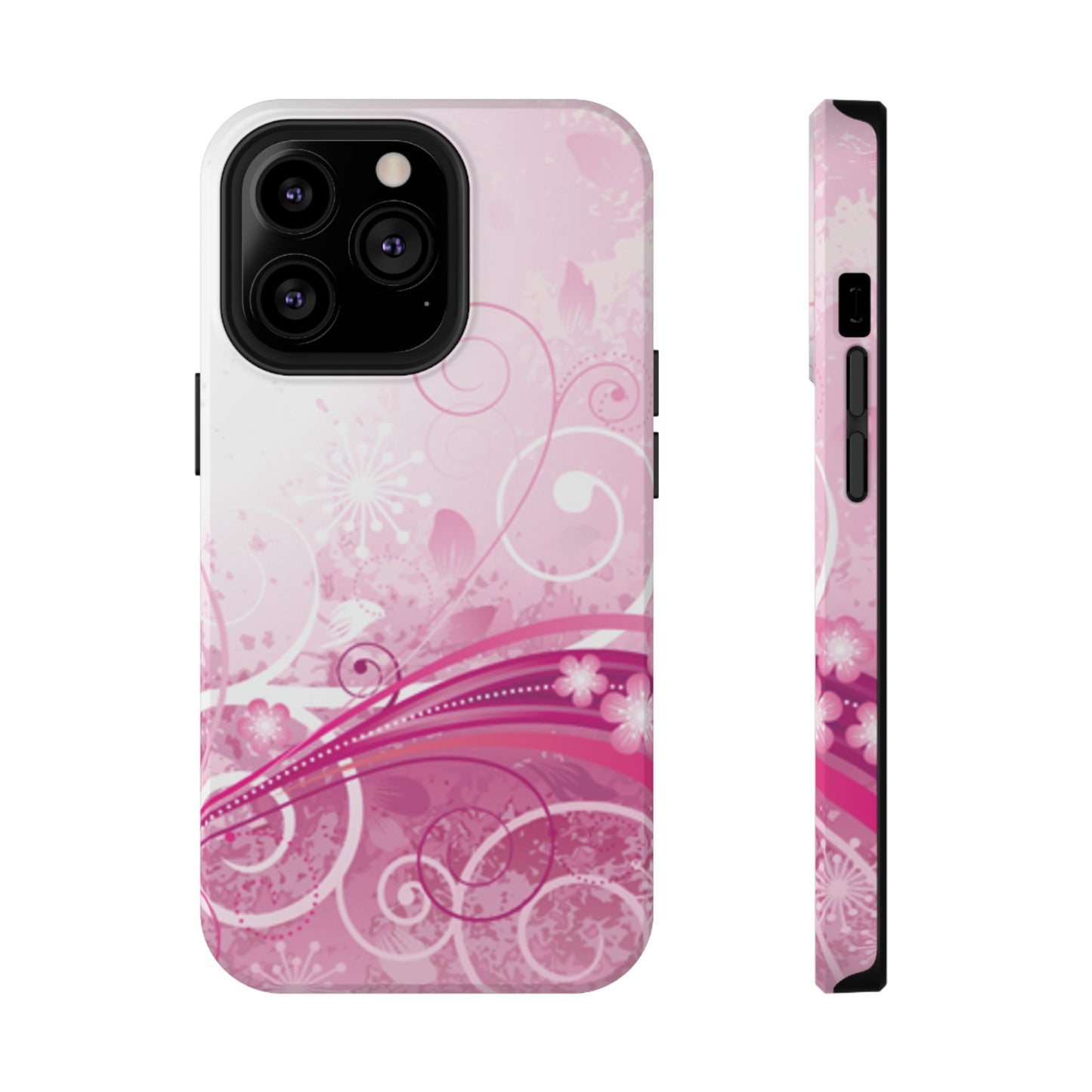 Pink Flowers Tough iPhone Case
