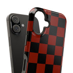 Red Grid Tough iPhone Case