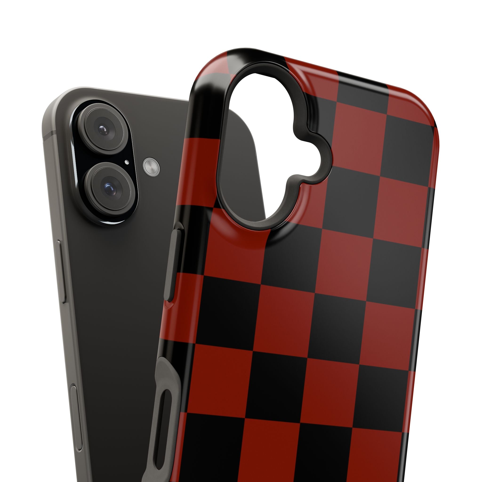 Red Grid Tough iPhone Case