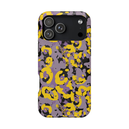 Yellow Leopard MagSafe Tough iPhone Case