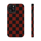 Red Grid Tough iPhone Case