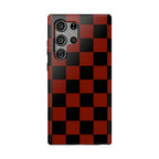 Red Grid Tough Samsung Case