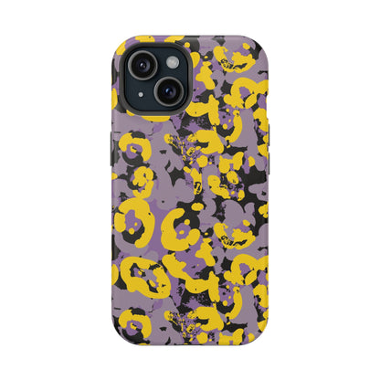 Yellow Leopard MagSafe Tough iPhone Case