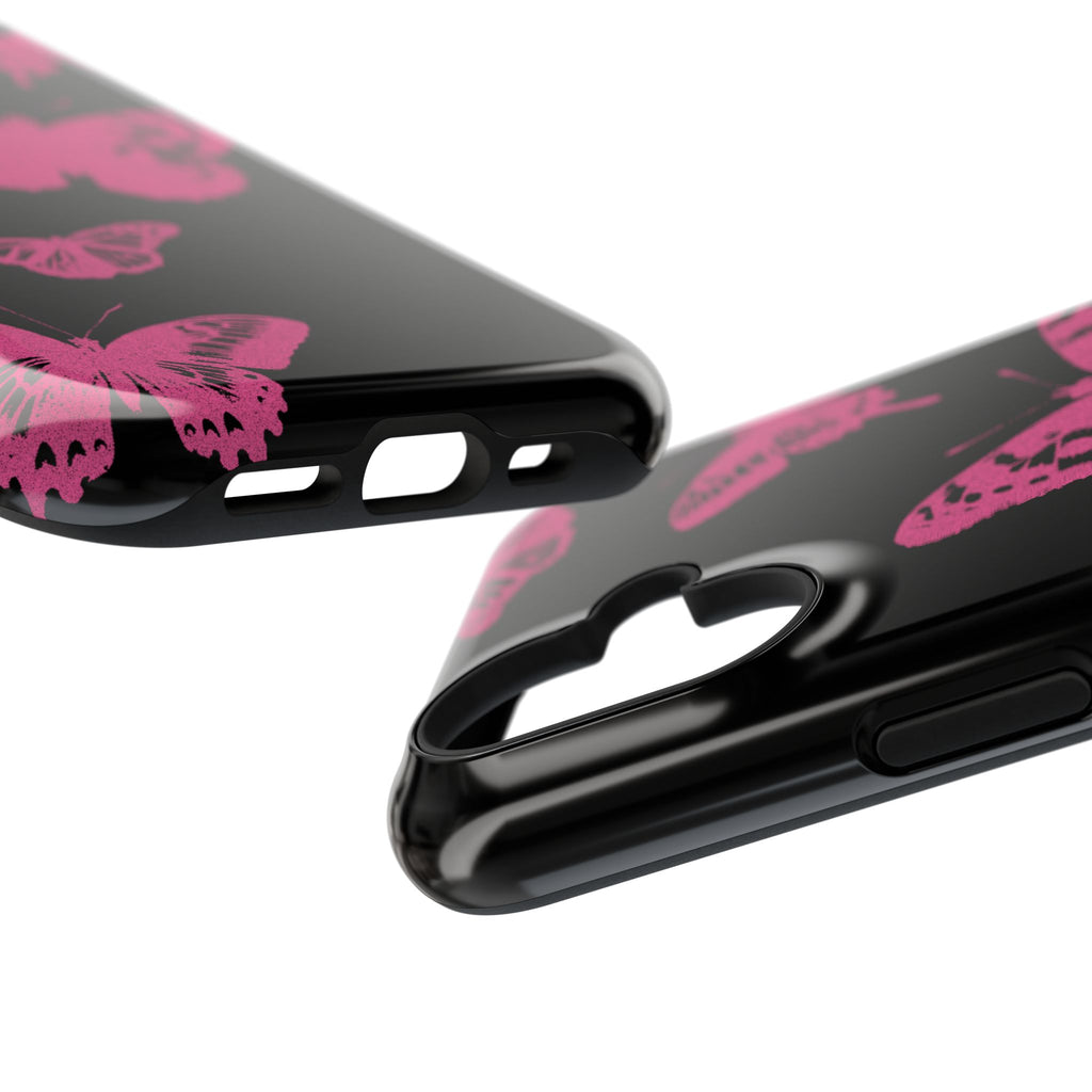 Pink Butterflies Tough iPhone Case