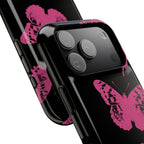 Pink Butterflies Tough iPhone Case