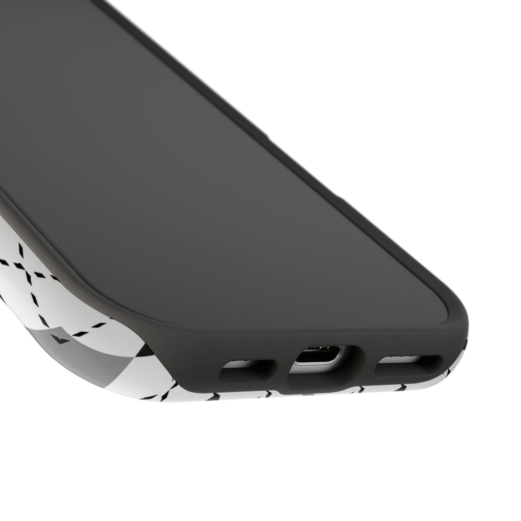 Monochrome Argyle Tough iPhone Case