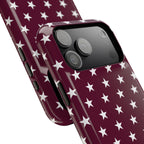 Maroon Stars Tough iPhone Case