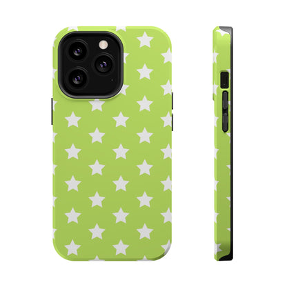 Green Stars MagSafe Tough iPhone Case