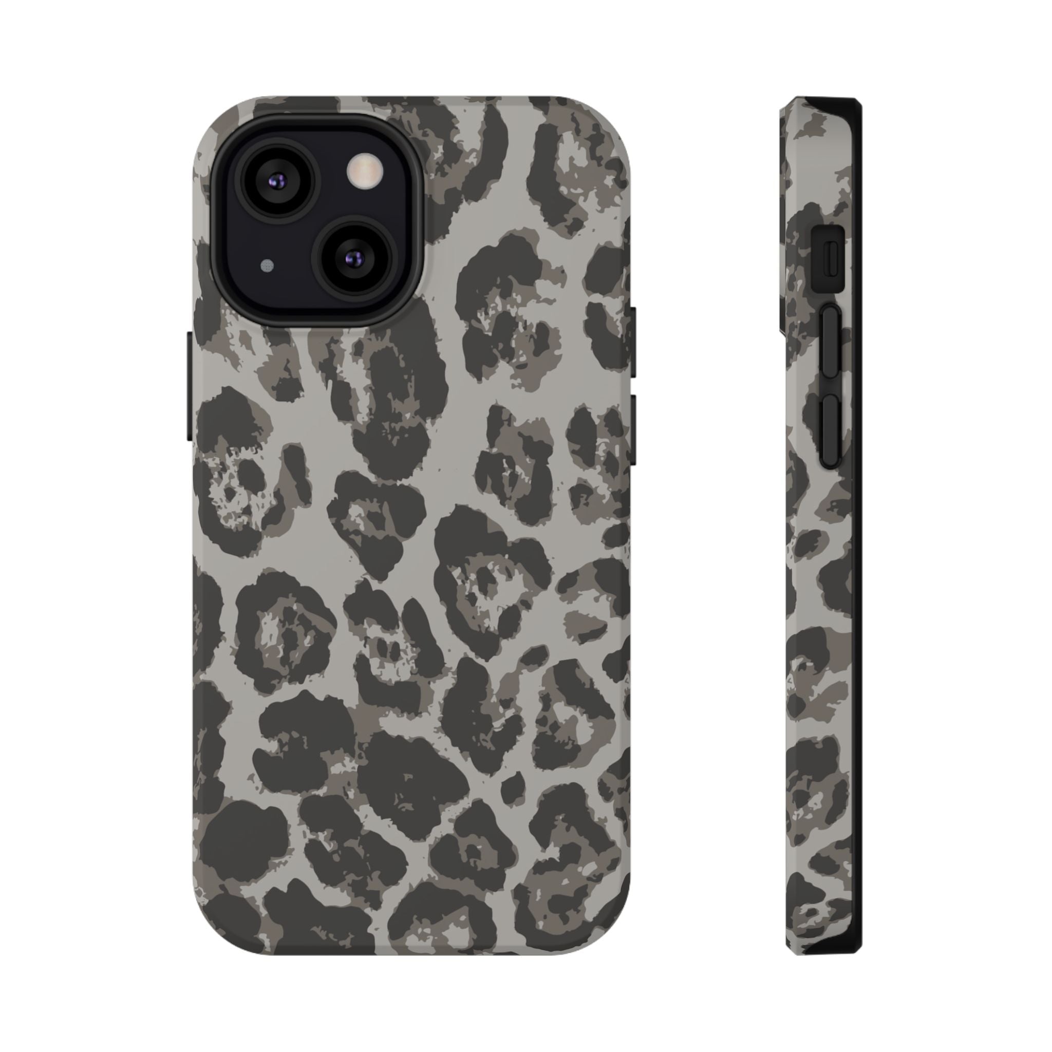 Grey Leopard Tough iPhone Case
