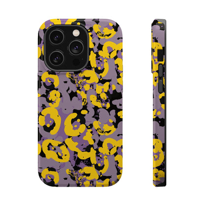 Yellow Leopard MagSafe Tough iPhone Case