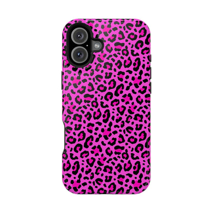 Pink Leopard MagSafe Tough iPhone Case